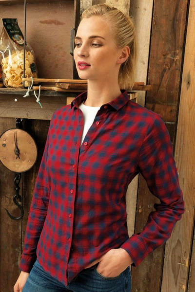 Ladies Country Style Denim Blouse